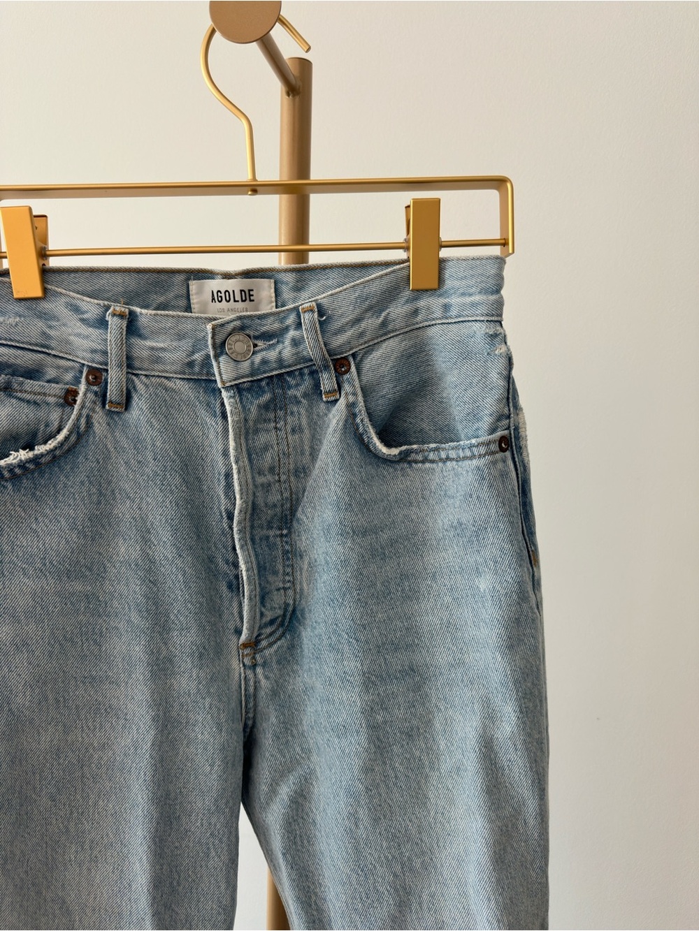 AGOLDE 90s Pinch Waist Jeans Light Wash High Rise Straight 24